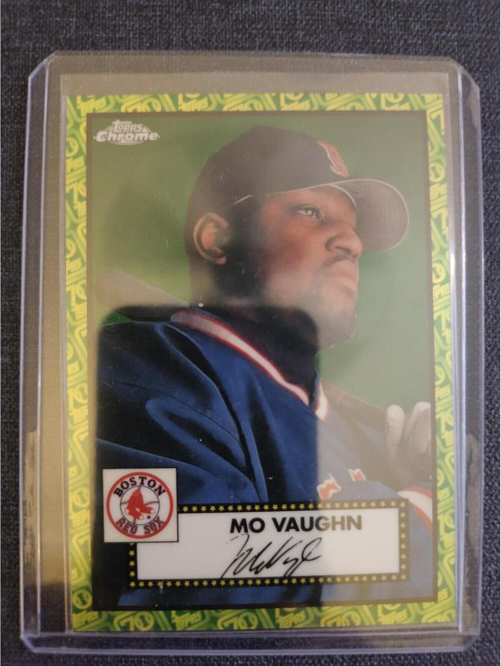Mo Vaughn [Green Yellow Refractor] #529 2021 Topps Chrome Platinum Anniv  28/99